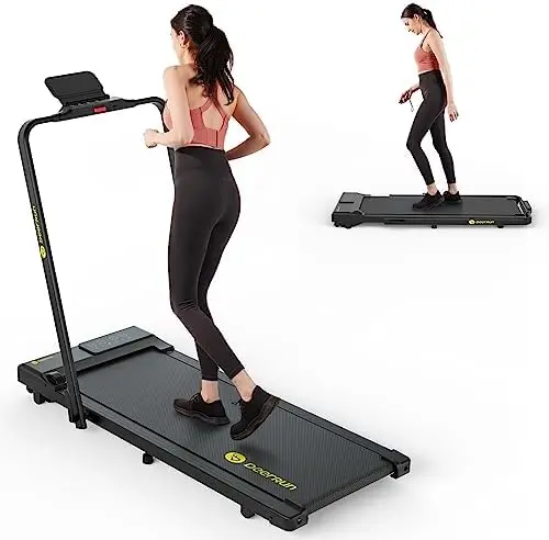 For Home, 3.0hp Powerful And Quiet Motor Under Desk Treadmill, 300 Lbs Capacity Foldable Treadmill With