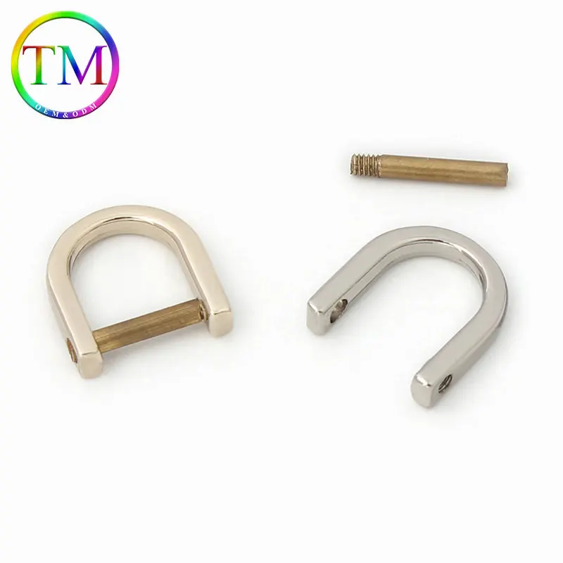 50-200 pieces Nolvo World 6Colors Wholesale Metal Mini D Ring Buckle Detachable Handbag Accessories For Bag Purse Zipper Slider