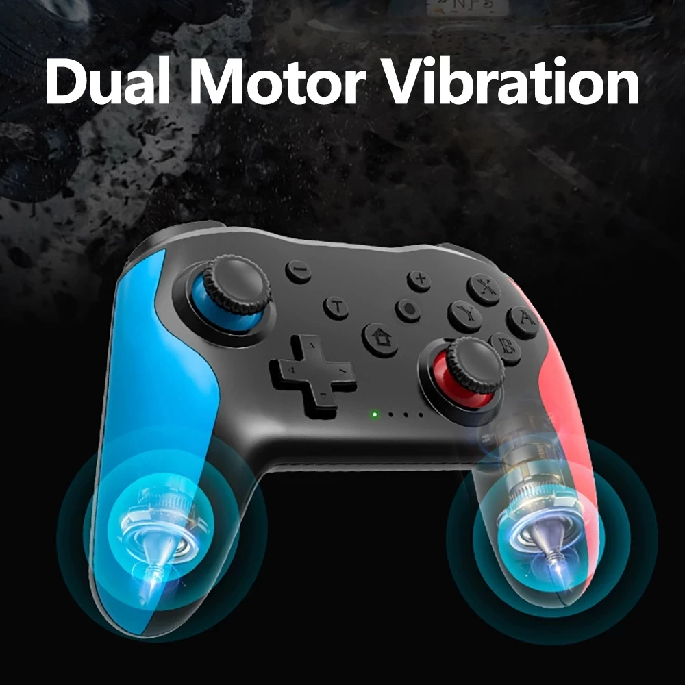 Kup Nowy Kontroler Bezprzewodowy Bluetooth 2.4G Dla Nintendo Przełącznik Pro PC Tablet PS3 Tesla Wstrząsy Joystick Gamepad Bez Opóźnień Wielofunkcyjny