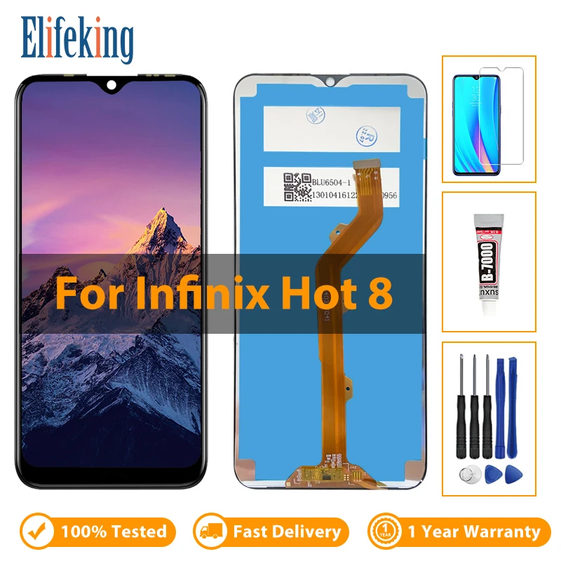 Для Infinix Hot 8 X650 ЖК-дисплей с сенсорным экраном и дигитайзером в сборе для X650B X650C