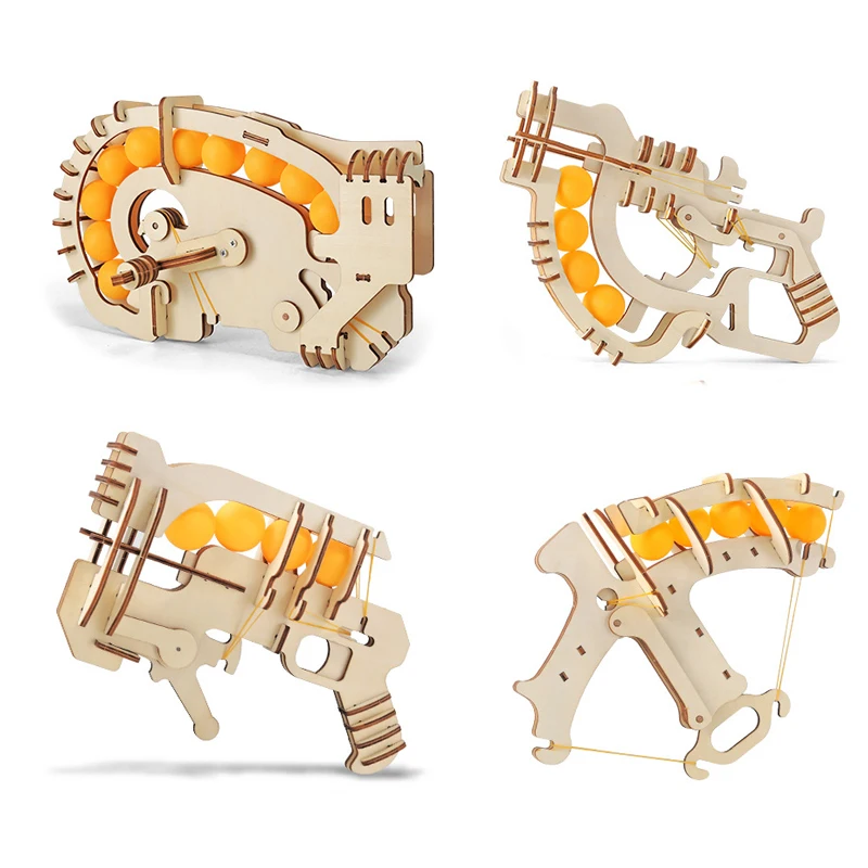 Деревянная 3d-модель пистолета игрушка в виде сделай сам образовательная