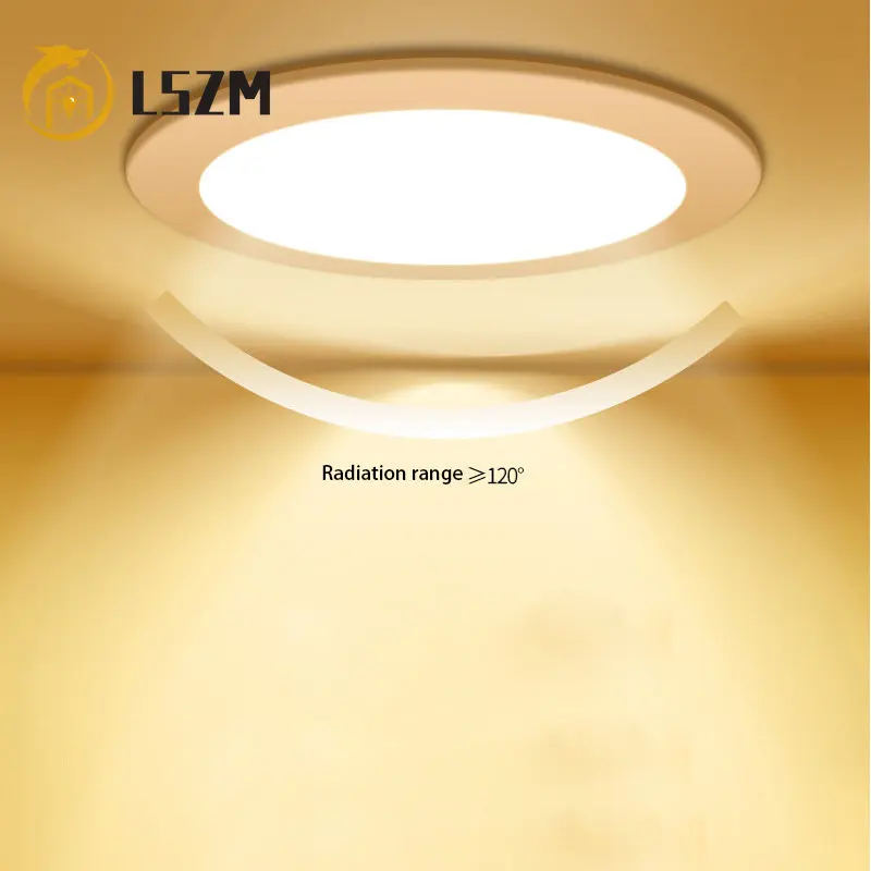 

Embedded Led Downlight Home Opening Lamp Living Room Ceiling Ceiling Spotlight Commercial Round Anti-glare Downlight