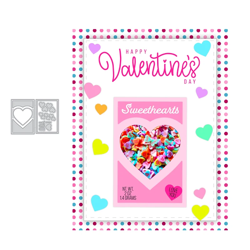 

2022 New Design Heart Letters Metal Cutting Dies Craft Scrapbooking DIY Handmade Knife Mould Blade Punch Stencils Dies Cut Model