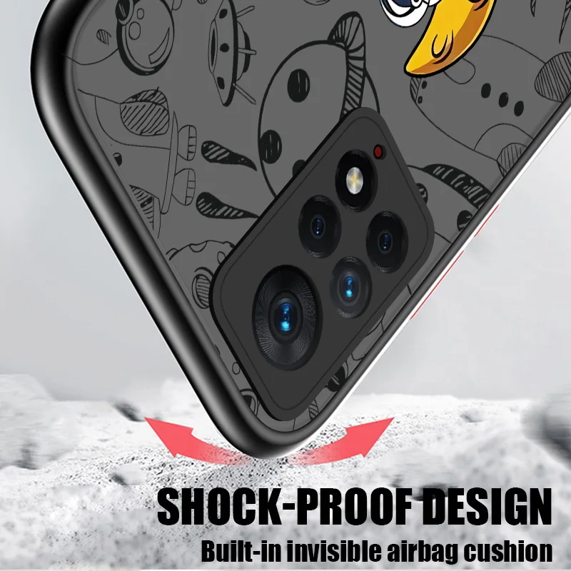 Space Astronaut Matte Case For Xiaomi Redmi Note 11 10 9 Pro 11s 10s 9s 11E Mi 11T 10T 11 Lite 5G NE Poco F3 X3 M3 Pro 5G Cover