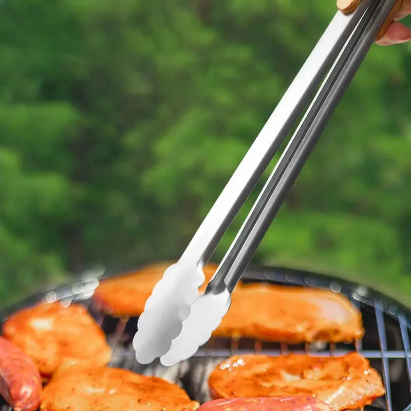 ДЛИННЫЕ Щипцы для гриля антикоррозийные Твердые щипцы барбекю антискользящий