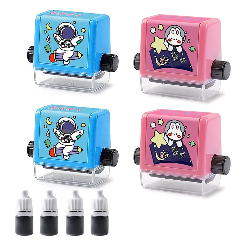 

Math Roller Stamp Teacher Stamps 4PCS Roller Digital Teaching Stamp(Addition, Subtraction, Multiplication And Division)