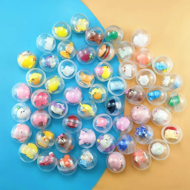 10pcs 5 Styles 32mm-55mm Children Toys Funny Pet Surprise Ball Egg Toy Little Dolls Gift Capsule For Vending Machine - купить по