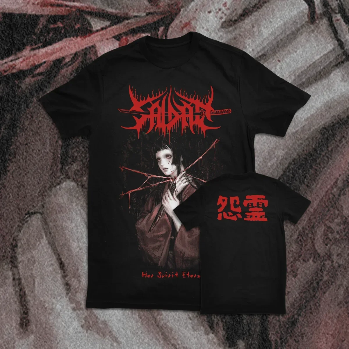 Хлопковая футболка с принтом &quotHER SPIRIT ETERNAL&quot