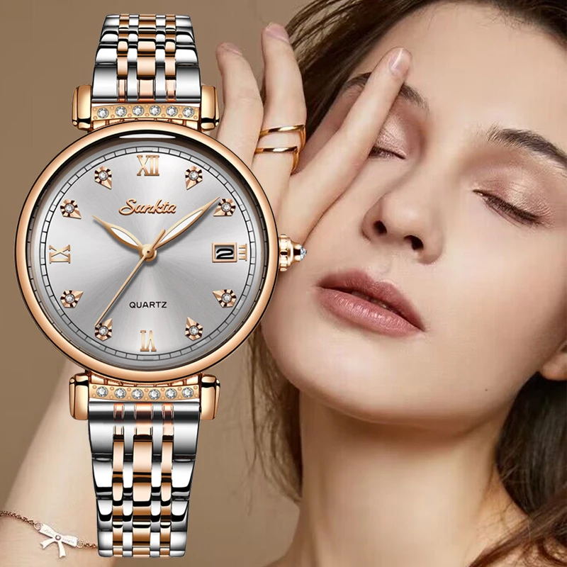 LIGE Exquisite Minimalist Women Watch Luxury Fashion Stain Steel Ladies Waterproof Quartz Wristwatch Rose Gold Female Clock