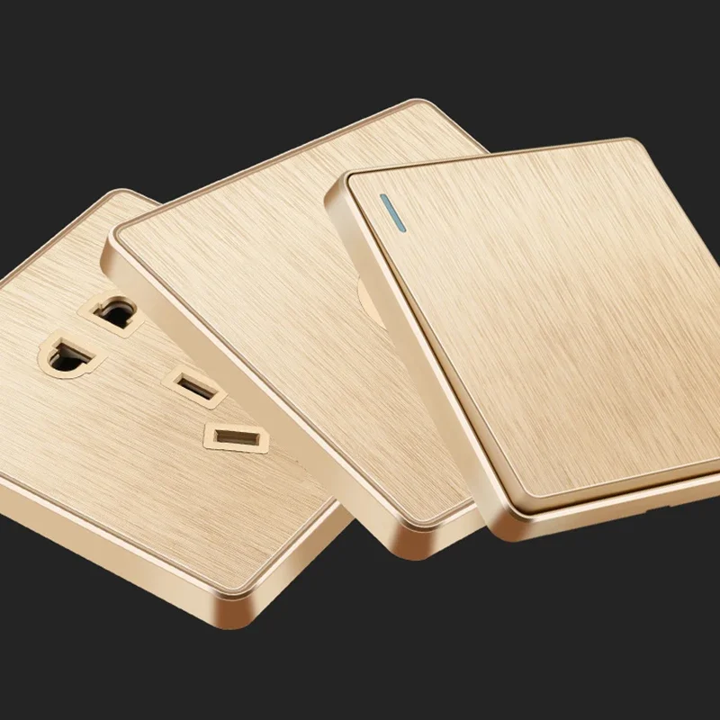 Фото Стандартный выключатель света YINKA 13A Великобритании, двойная розетка с USB, настенный выключатель 1, 2, 3, 4 группы, AC110-250 В, пластик, тип 86/146 №4