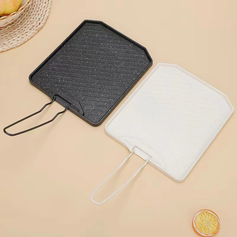 Открытый квадратный гриль для кемпинга барбекю сковорода из алюминиевого сплава