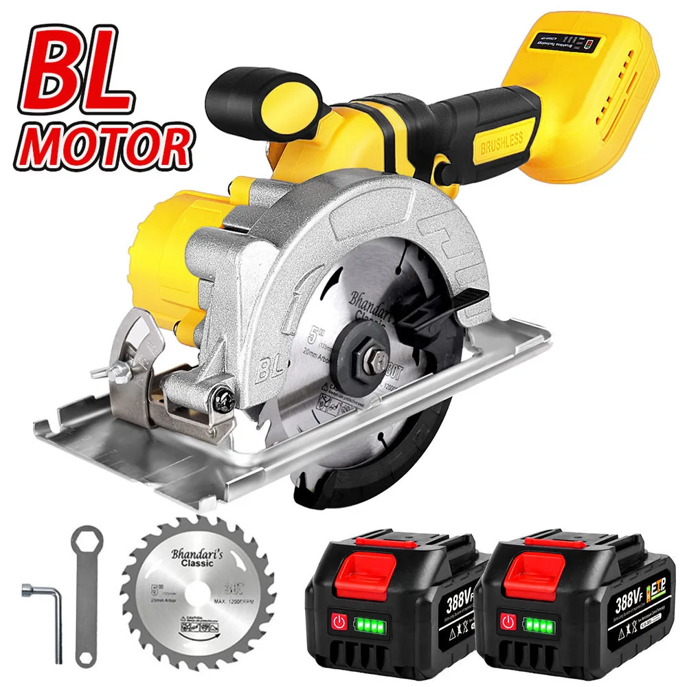 2000W 125mm 10800RPM Brushless Electric Circular Saw  Multifunctional Cutting Machine Woodworking Tool For Makita 18V Battery