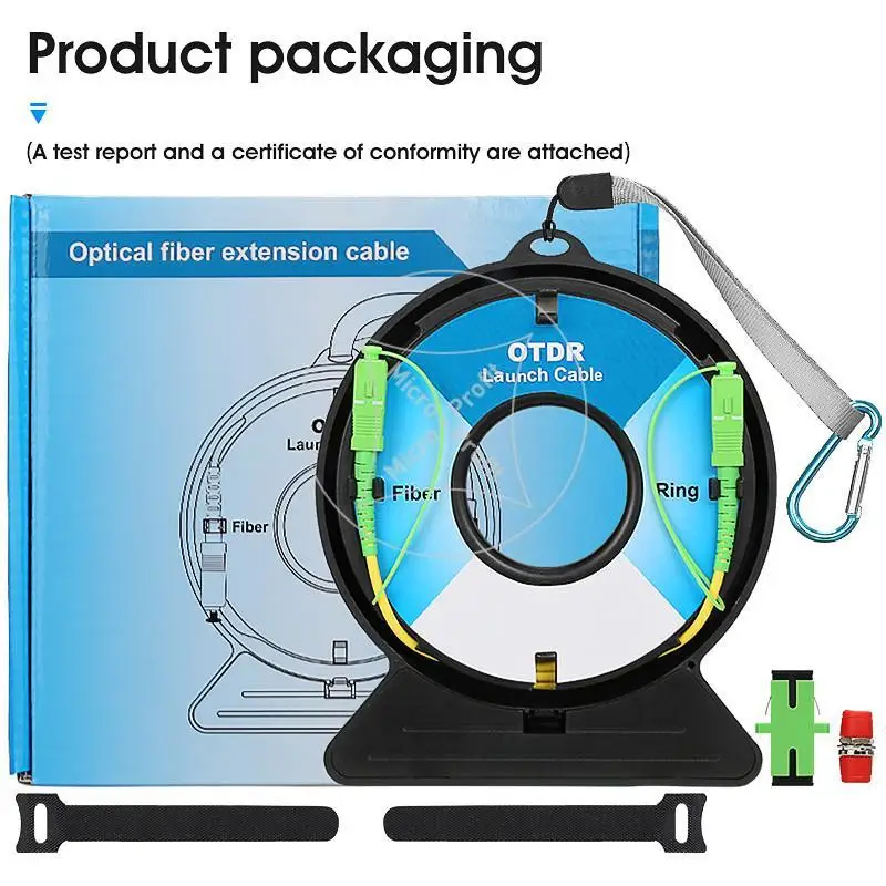 OTDR Dead Zone Eliminator,Fiber Rings 1000M Fiber Optic OTDR Launch Cable Box 1Km SM 1310/1550nm SC/APC SC/APC Free shipping