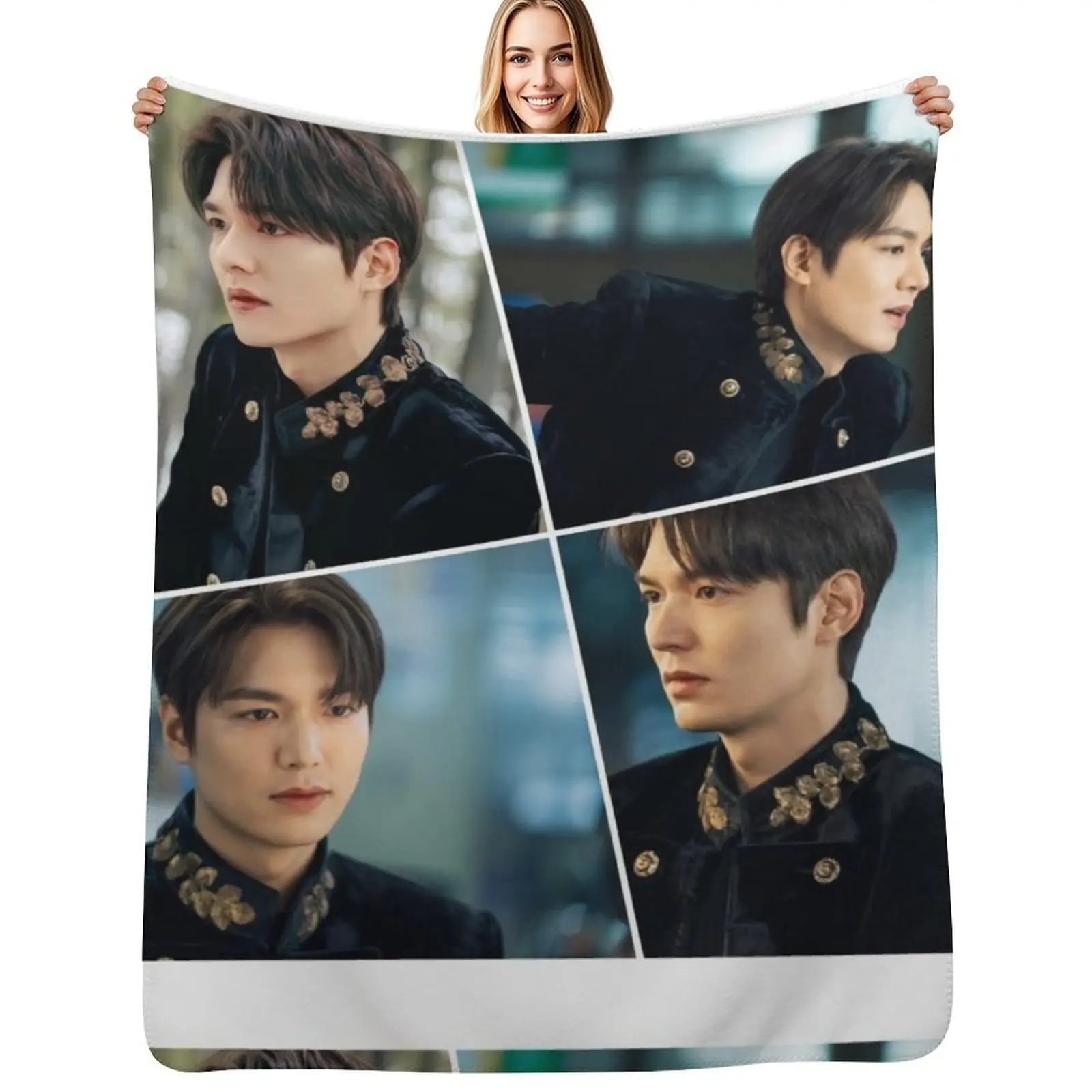 Фото Плед Lee Min Ho The King Handsome Collage, уютное теплое одеяло для декора спальни №1