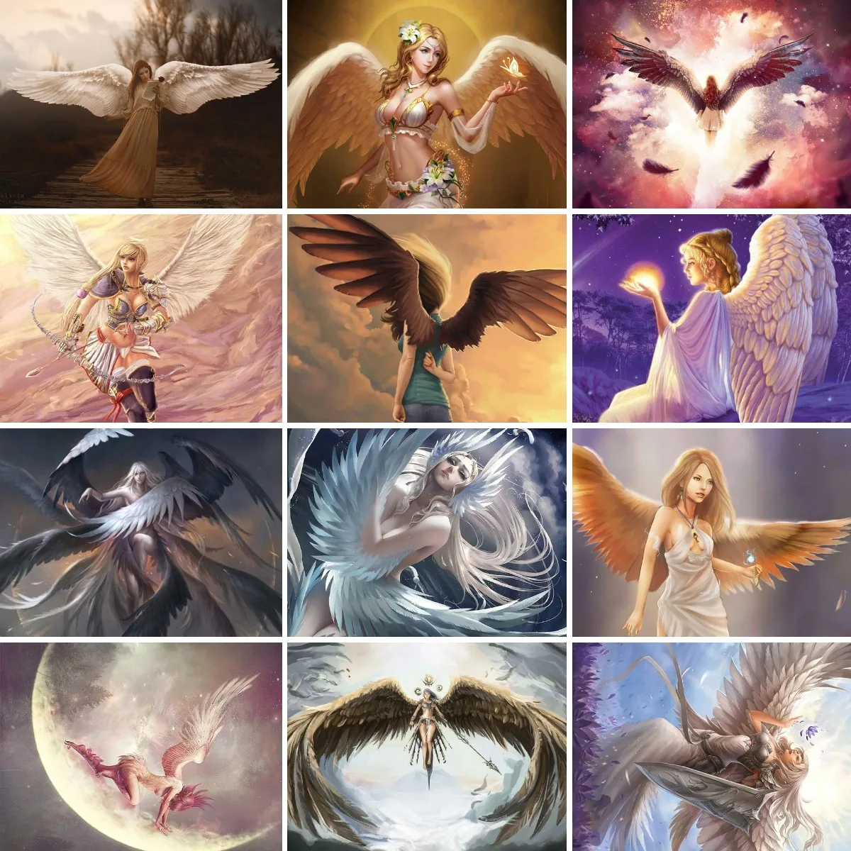 

5D алмазная живопись «сделай сам», красивая вышивка «ангельские крылья», мозаичная картина, полная вышивка крестиком, Набор для творчества, Декор, праздничный подарок