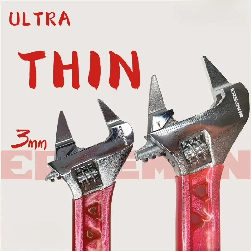 Большой Сверхтонкий гаечный ключ регулируемый из хромованадиевой стали для