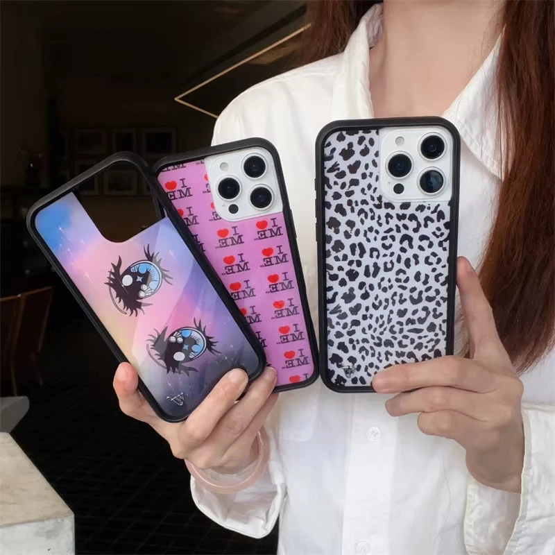 Фото Чехол для телефона Wildflower INS LVOE 3D Cartoon с мультяшным принтом для iPhone 11 12 13 14 15 16 17 Pro Max Plus, ударопрочный чехол с леопардовым принтом WF ﻿ ﻿ ﻿ ﻿ ﻿ ﻿ ﻿ ﻿ №1