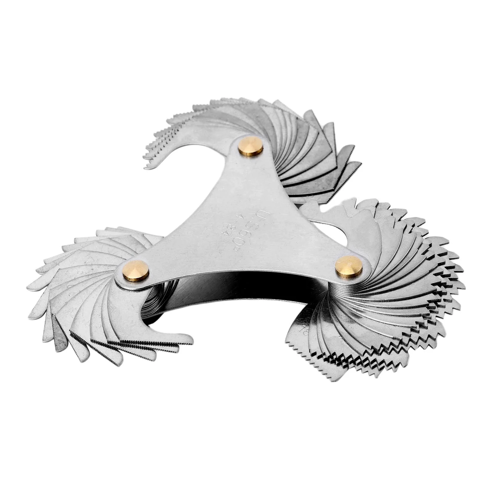 

60 Degree 51 Blades Thread Gauge Stainless Steel Gauge Screw Pitch 4-84 Measure Profession Tool 4-84 Measuring Tools