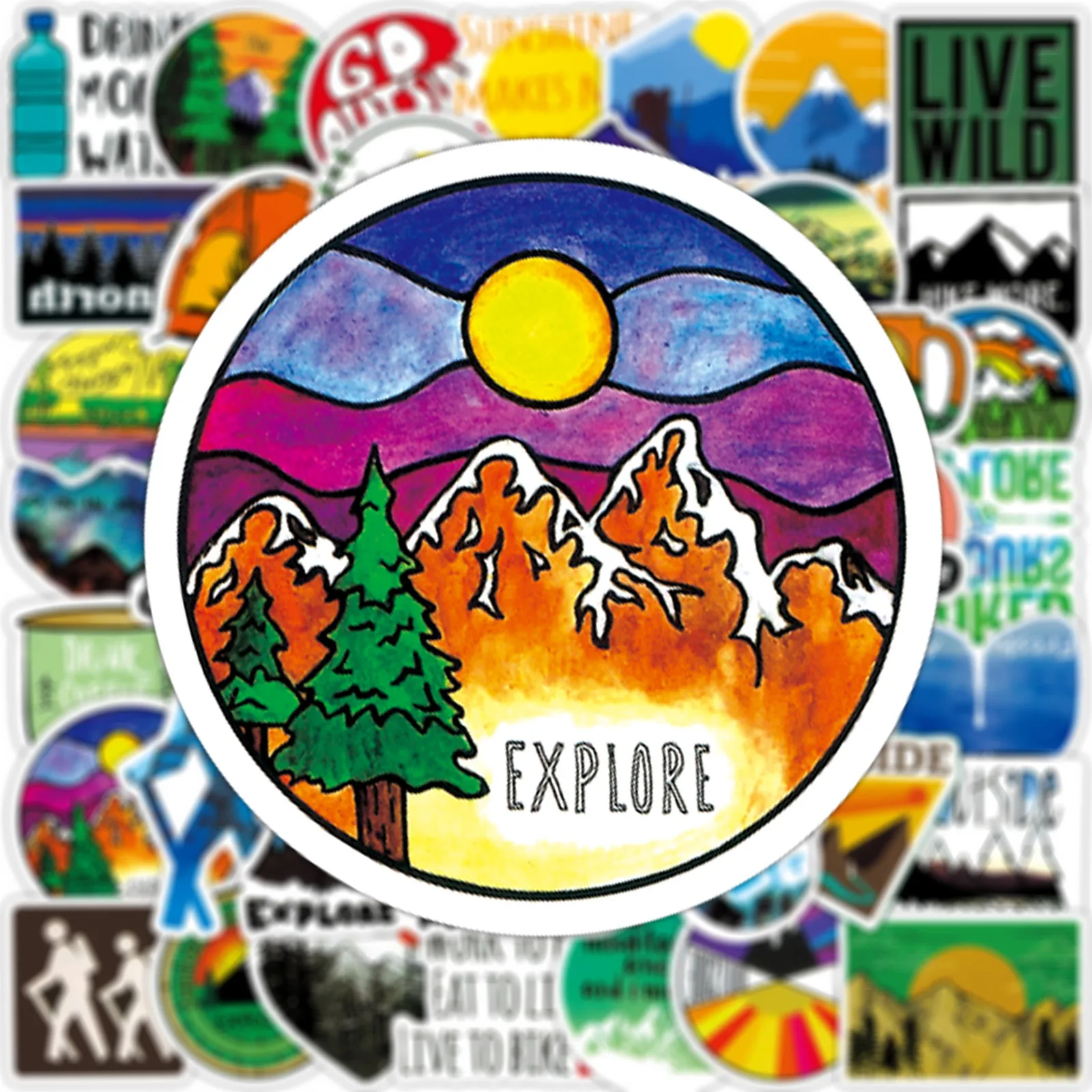 Стикеры для телефонов ноутбуков чемоданов велосипедов 10/50 шт. |