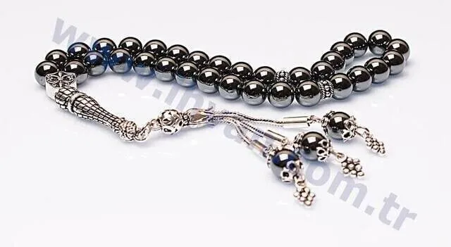 IQRAH Hematite Stone Rosary (925 Sterling Lunar)