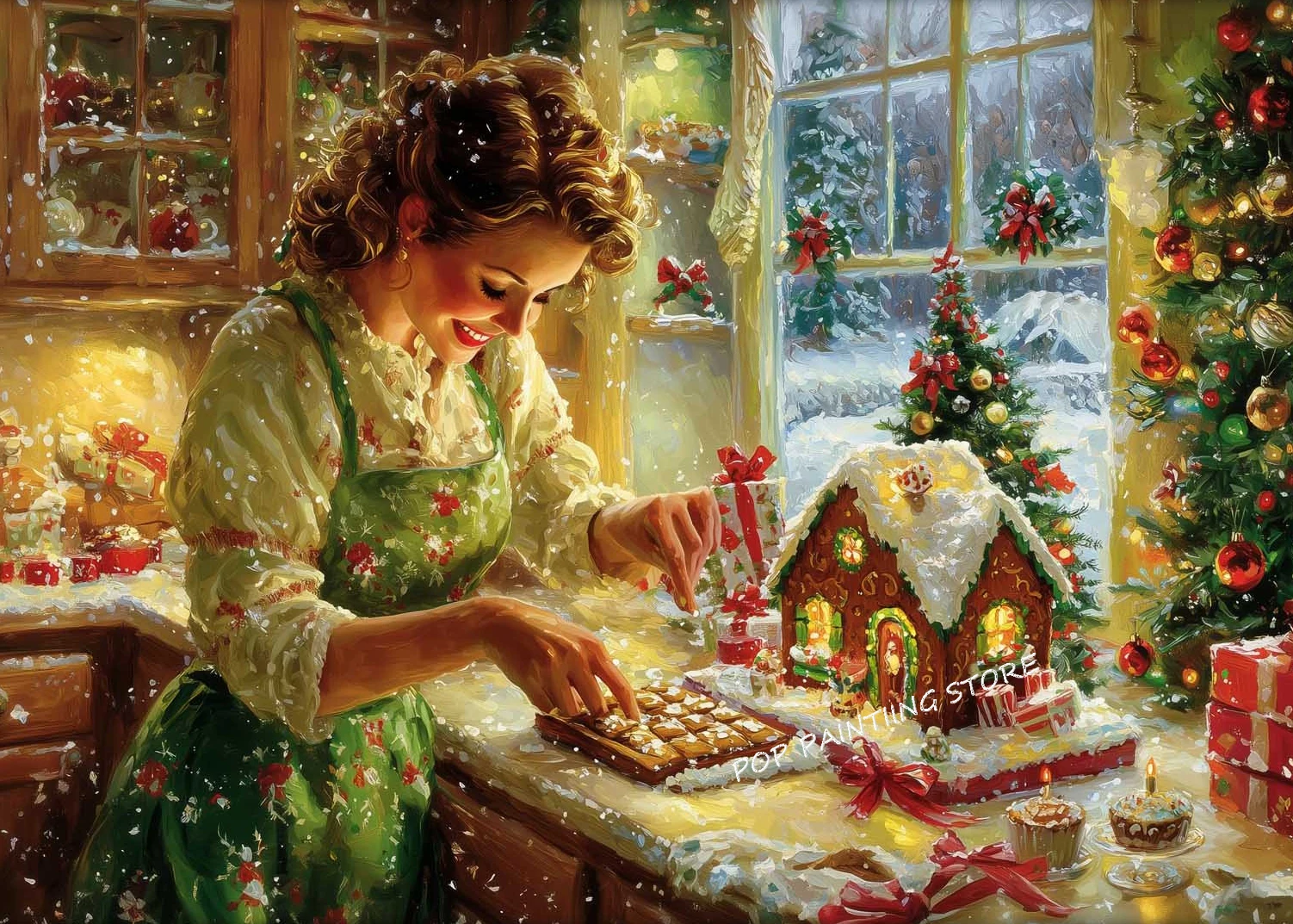 

Ретро рождественская картина для кухни