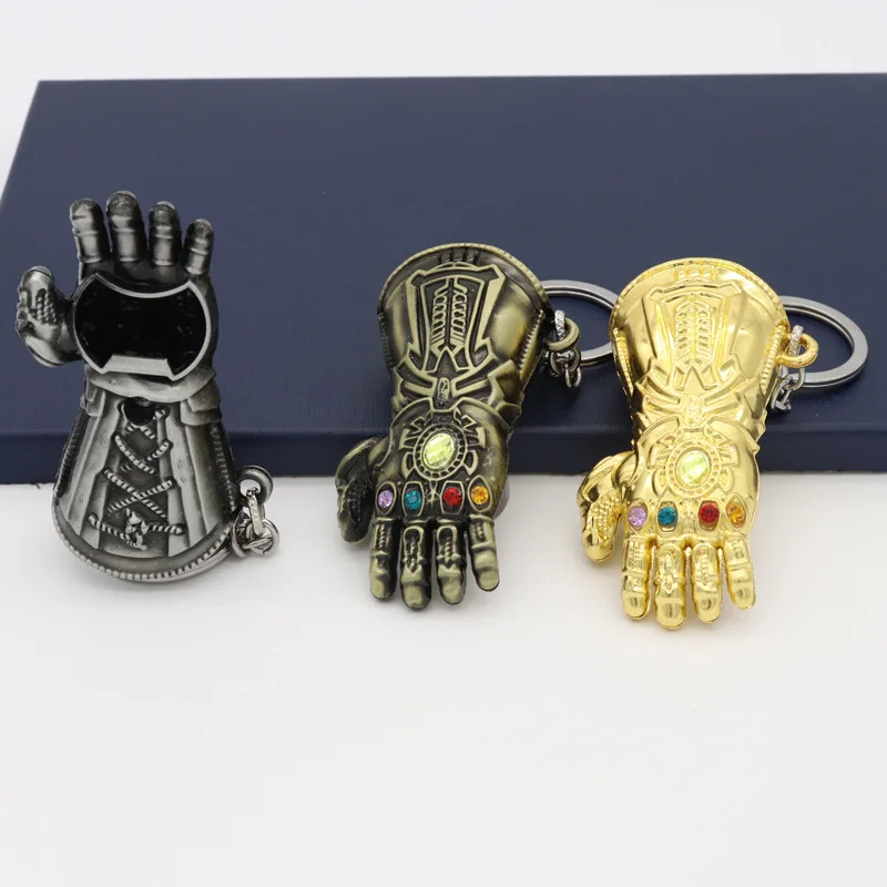 

Creative Explosion Avengers Alliance Marvel Series Thanos Infinite Gloves Bottle Opener Keychain Alloy Key Chain Pendant