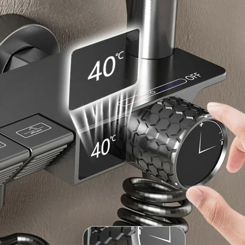 Смеситель для душа и ванны с термостатом ЖК-дисплеем