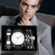 Men Premium Bracelet Watch Set Leather Strap Cool Bracelets Sports Quartz Wristwatch Sets Gift Box Valentine's Day for Boyfriend Other Image