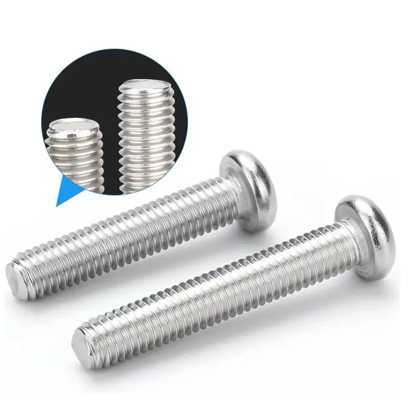 M2M3M10 Round Pan Cross Head 304 Stainless Steel Self-Tapping Tornillos Screws Nails Philips Bolt DIN7985 Flat End Machine Tooth images - 2