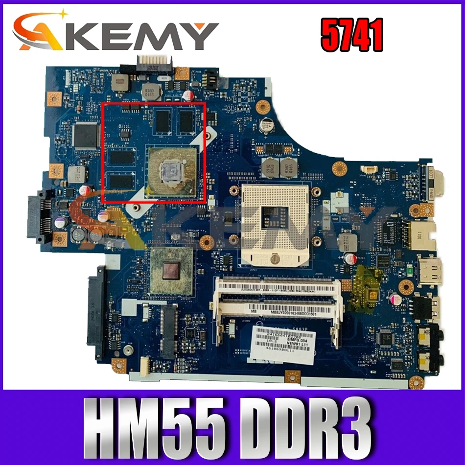 

Материнская плата для ноутбука ACER Aspire 5741 материнская плата для ноутбука HM55 PGA 988A LA-5893P DDR3