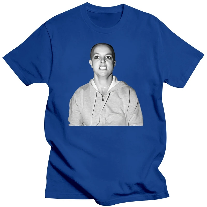 Новая модная мужская футболка в стиле хип-хоп с короткими рукавами Britney Spears Bald And