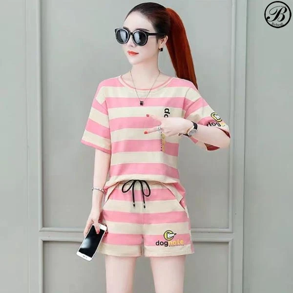 

파스테 여성용 반팔 트레이닝복 세트