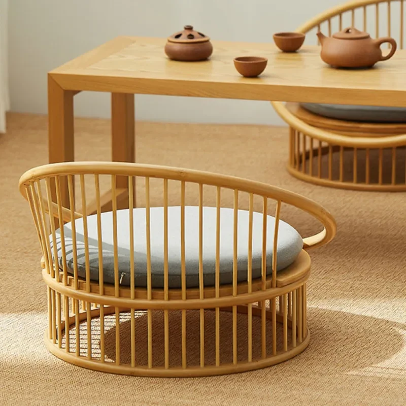 Японский бамбуковый стул-татами с низкой спинкой шезлонг балкон чайное сиденье