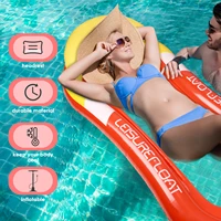 new summer outdoor floating bed inflatable lounge chair water foldable pool backrest floating hammock beach mat for adult kids