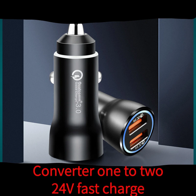 

Car CarUSBMobile Phone Charging Cigarette Lighter Converter One for Two24VQuick Charge Upgrade Car Charger Modification Accessor