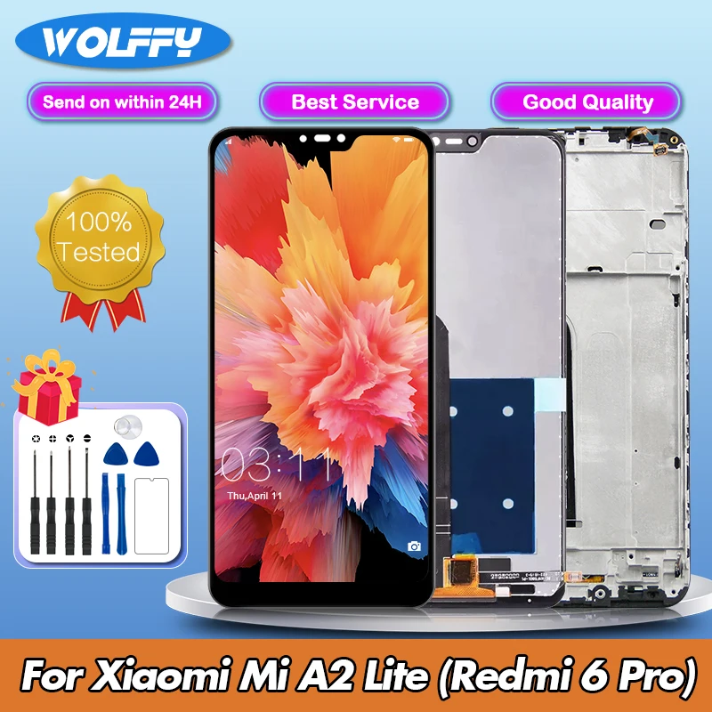 Премиум ЖК-дисплей для Xiaomi Redmi 6 Pro Mi A2 Lite M1805D1SG дисплей сенсорный экран дигитайзер в сборе Замена