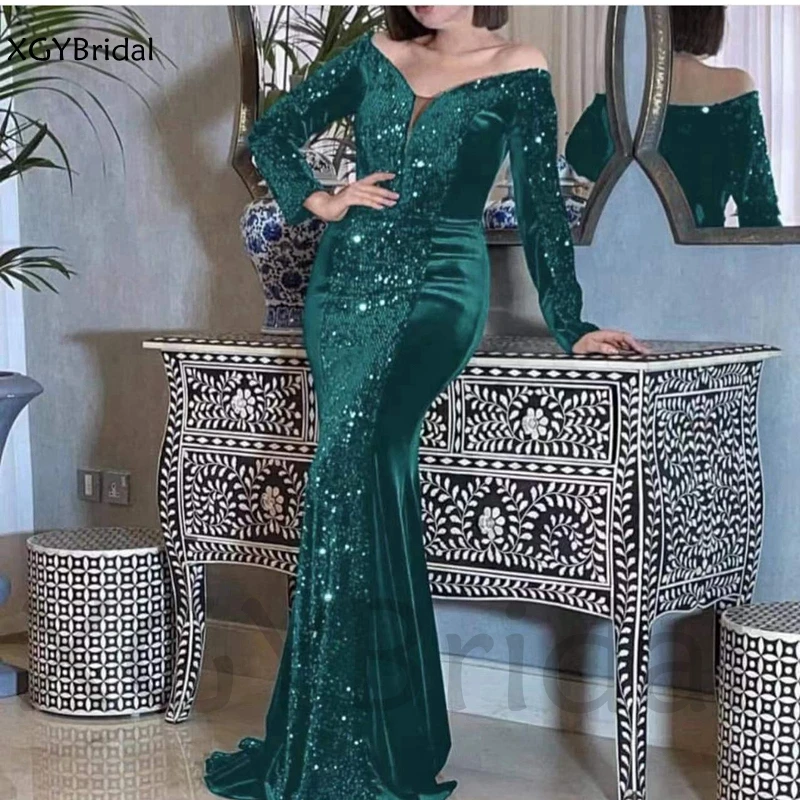 Женское вечернее платье-русалка синее кружевное платье с V-образным вырезом и