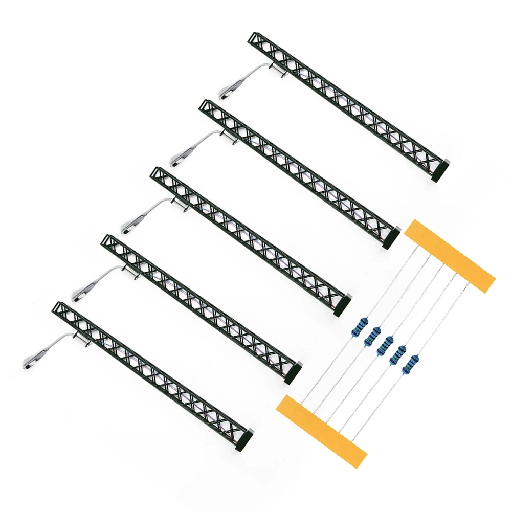 

5Pcs/set Model Railway Light 3V Building Lattice Mast Light Gauge H0 Layout LED Lamp Decorative Stakes Garden Decoration Outdoor