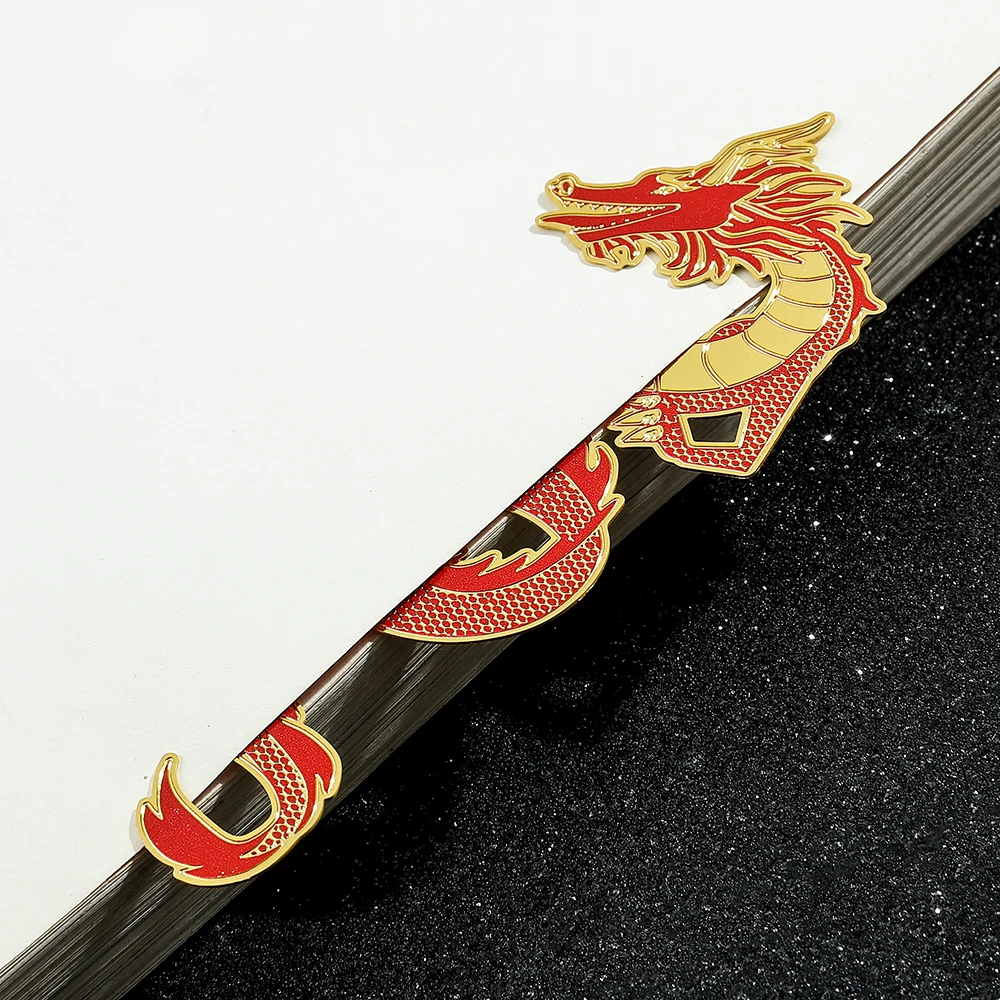 Металлические закладки в виде дракона классные для любителей книг аксессуары