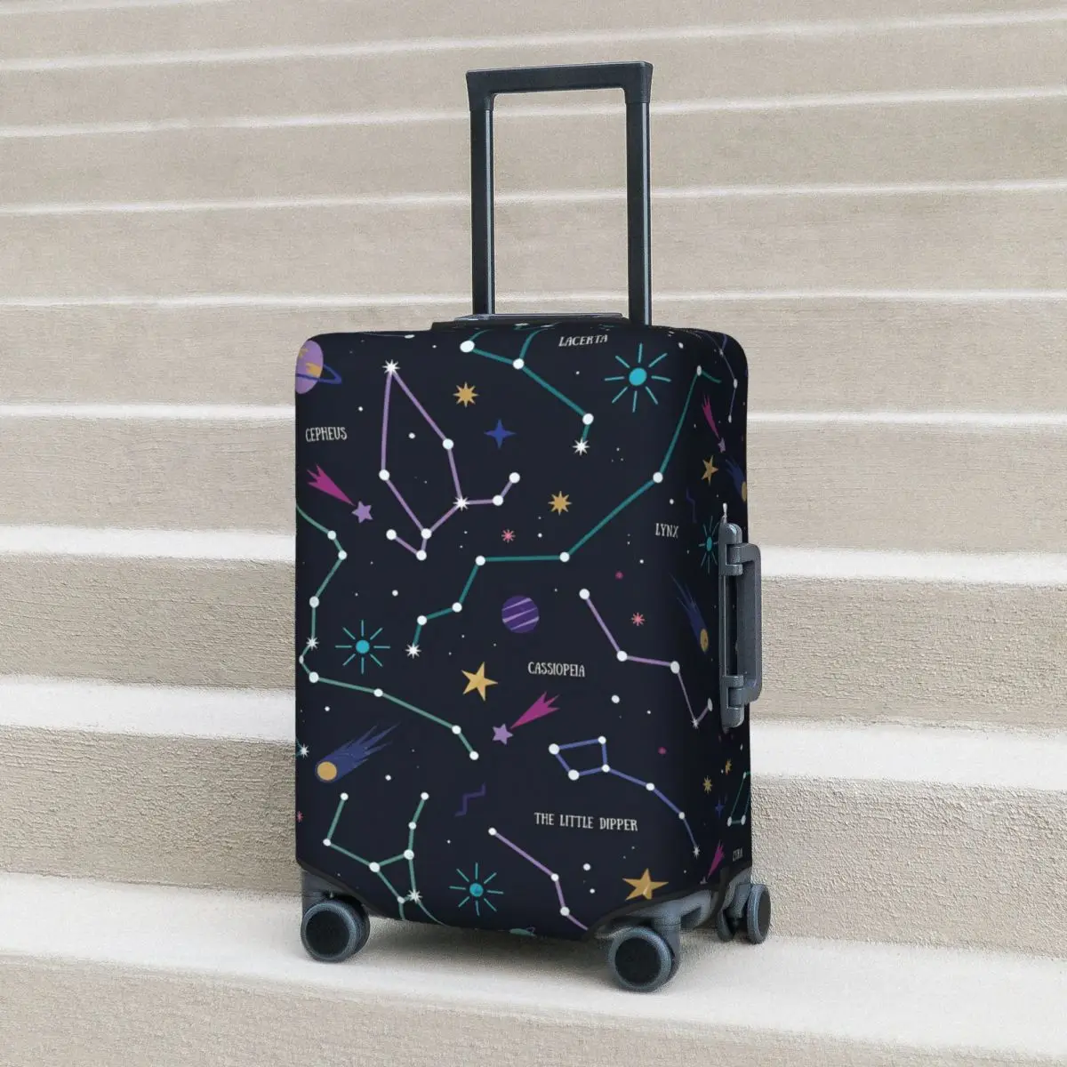 

The Galaxy Stars Suitcase Cover Constellations And Night Sky Flight Business Fun Luggage Accesories Protection