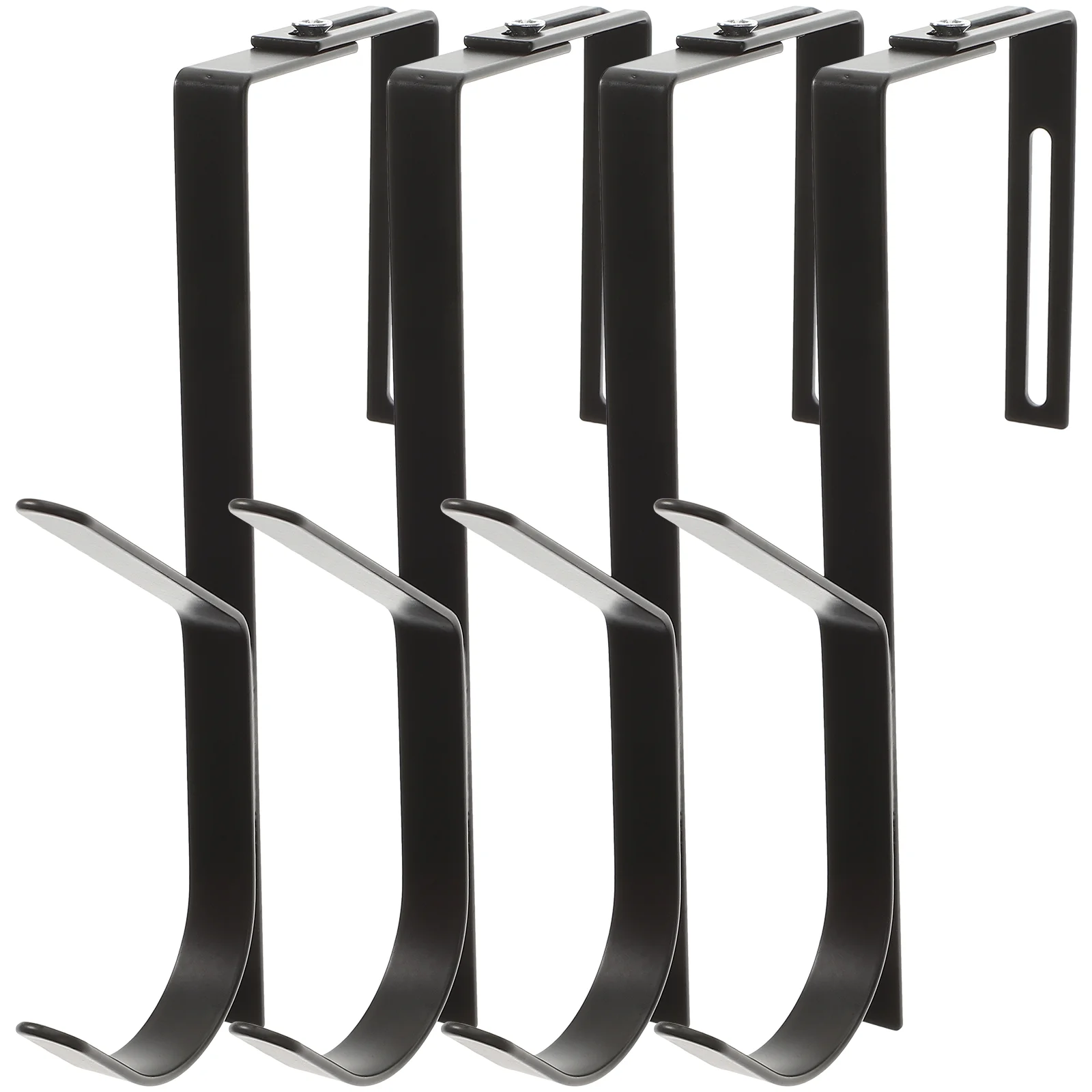 

4pcs Heavy Duty Bathroom Multi-purpose Metal Hook Hangers Over The Door Hook Towel Hanging Hooks