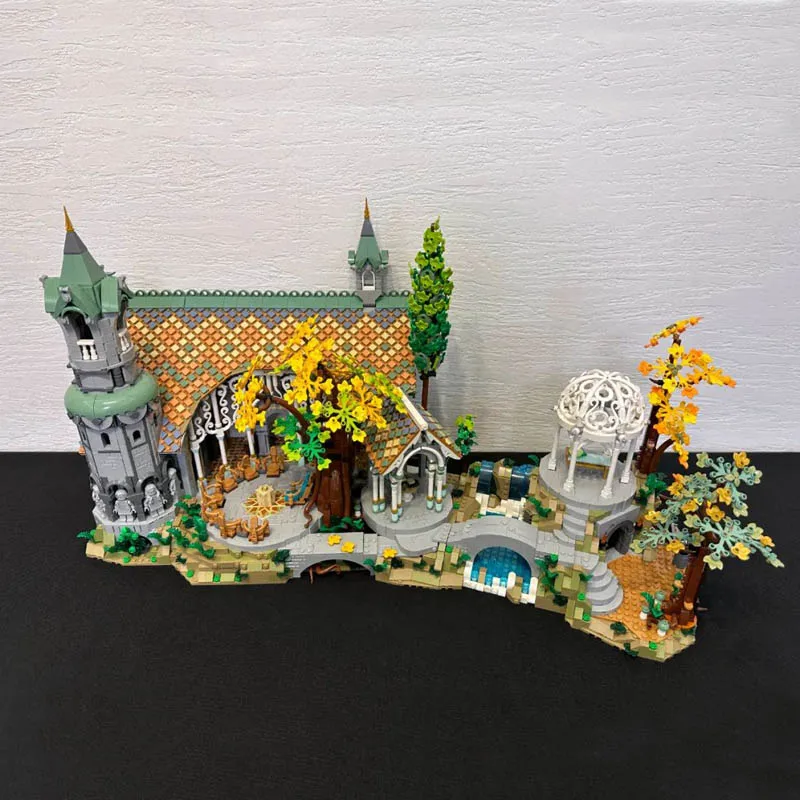 

6167Pcs New In Creative Expert Icons Movie Lorded of Rings Rivendell Castle Model Building Blocks Brick 10316 Street View Toys