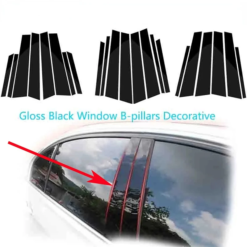 

Carbon Fiber Mirror Gloss Black Car Window B + C Pillars For Panamera 2010-2026 2017 2018 2019 2020 2021 Car Accessories