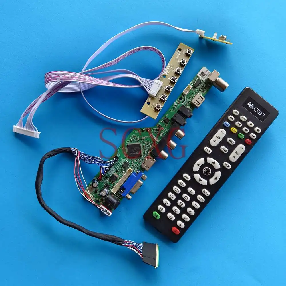 

Fit LTN156AT15-C01 LCD Monitor TV Analog Signal 15.6" 1366 768 VGA HDMI-Compatible AV USB 40 Pin LVDS Driver Control Board Kit