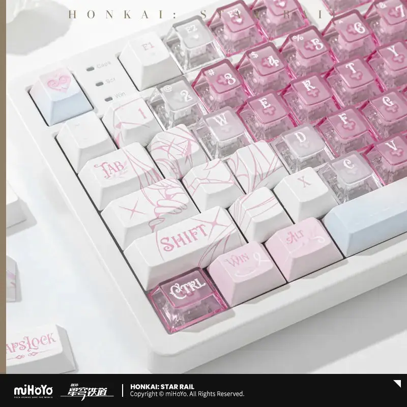 Оригинальная беспроводная механическая клавиатура miHoYo Game Honkai Star Rail Cyrene 2.4G с интерфейсом Bluetooth 5.0 Type-C, подарок на Рождество для косплея (art.: 3920db782ae6f) - 3920db782ae6f