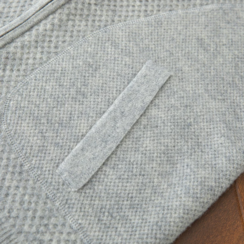 Осенне-зимний мужской кардиган свитер однотонный вязаный повседневный деловой