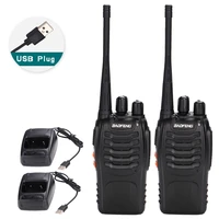 2pcs baofeng bf 888s walkie talkie usb charge adapter portable radio cb radio uhf 888s comunicador transceiver2 headphone