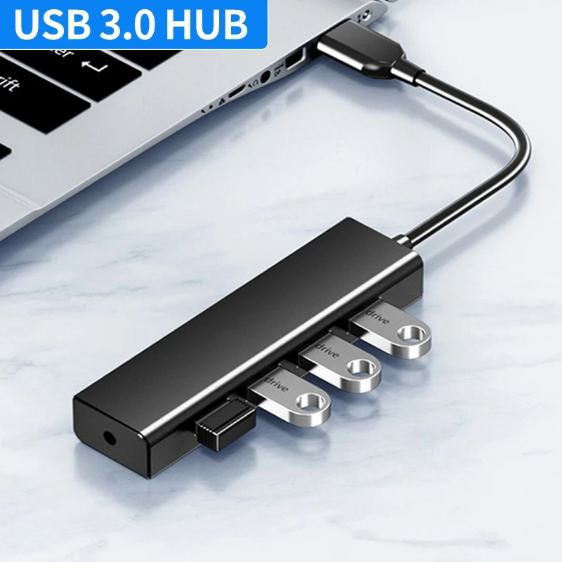 

4-в-1 USB 3,0 концентратор зарядное устройство USB 2,0 разветвитель удлинитель адаптер тонкий высокоскоростной концентратор данных для ПК Mac насто...
