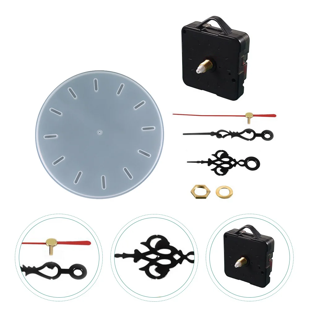 

Silent Clock DIY Wall Mold Epoxy Dial Plate Crystal Adornment Mould Child Silicone Molding Tool