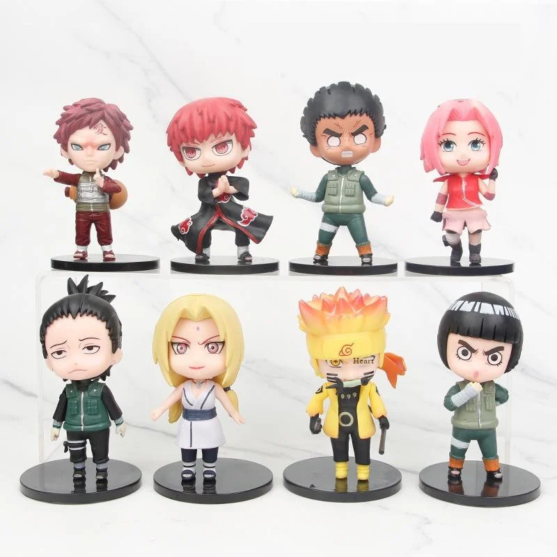 

8 шт., детский брелок для ключей «Какаси и Саске»